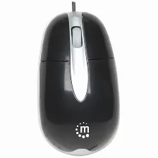 Mouse Manhattan Mouse óptico Clásico - Mh3 óptico, 3 Botones, 1000 Dpi, Interfaz Usb Tipo A, Color Negro