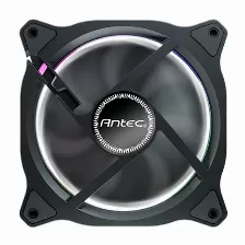 Kit 3 Ventiladores Antec Neon 120 Pwm Argb, 120mm, Max. 1600rpm, Controlador, Negro