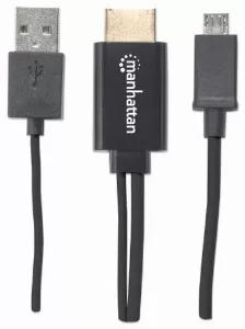 Cable Mhl Hdtv Manhatan Para Smartphone Y Tablet Micro Usb A Hdmi