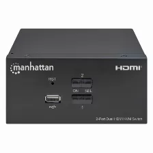 Kvm Manhattan Computadoras Controladas 2, Interfaz Teclado Usb, Ineterfaz De Mouse Usb, Hdmi