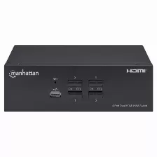 Kvm Manhattan Computadoras Controladas 4, Interfaz Teclado Usb, Ineterfaz De Mouse Usb, Hdmi