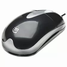 Mouse Manhattan Mouse óptico Clásico - Mh3 óptico, 3 Botones, 1000 Dpi, Interfaz Usb Tipo A, Color Negro
