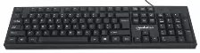 Teclado Manhattan 179324 Ingles, Alambrico, Conexion Usb, 104 Teclas, Color Negro Open Box - Caja Maltratada