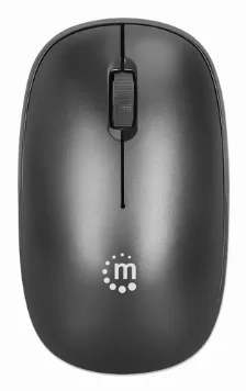 Mouse Optico Manhattan Mw3050, Inalambrico, Usb, 3 Botones, 1200 Dpi, Color Negro