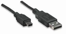 Cable Usb Manhattan 302340 Transferencia De Datos 480 Mbit/s, Color Negro
