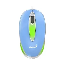 Mini Mouse Optico Genius Dx-mini, Blueeye 1000dpi, Ambidiestro, Iluminacion Led, Usb 2.0, Azul