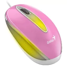 Mouse Optico Genius Dx-mini, Blueeye 1000dpi, Ambidiestro, Iluminacion Led, Color Rosa