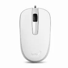 Mouse Optico Genius Dx-120, Alambrico, 1000dpi, 3 Botones, Usb, Blanco