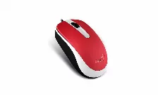 Mouse Optico Genius Dx-120, 3 Botones, Usb 2.0, Color Rojo