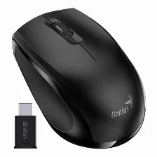 Mouse Ergonomico Genius Nx-8006s, Inalambrico Usb-c, 2.4 Ghz, 1200 Dpi, Negro