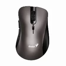 Mouse Optico Inalambrico Genius Ergo 8100s, 2.4 Ghz, Ergonomico, 6 Botones, 1600 Dpi, Titanio Color Champan