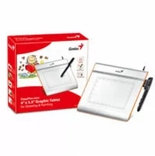 Tableta Grafica Genius Easypen I405x, 4x5.5 Pulgadas, 1024 Niveles De Sensibilidad, Usb, Color Plata