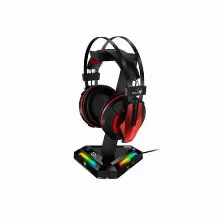 Soporte Para Diadema Con Hub Genius Gx-uh100, Rgb, 2x Usb-c, 2x Usb-a, Negro