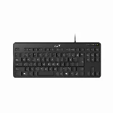 Teclado Alambrico Compacto Genius Luxemate 110, Usb, Teclas Chocolate, Negro