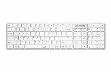 Teclado Multimedia Genius Slim Star 126, Ergonomico, Blanco, Usb