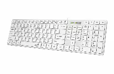 Teclado Multimedia Genius Slim Star 126, Ergonomico, Blanco, Usb