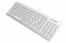 Teclado Genius Slimstar Q200, Usb 2.0, Color Blanco