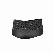 Teclado Ergonomico Genius Ergo Kb-700, Reposa Munecas, Negro