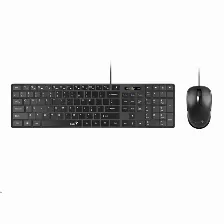 Kit Teclado Y Mouse Genius Slimstar C126, Alambrico, Usb, Color Negro