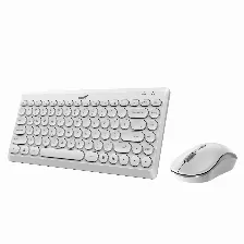 Kit De Teclado Y Mouse Genius Luxemate Q8000, Inalambrico, 2.4 Ghz, 12 Teclas, Espanol, Blanco