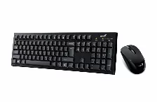 Kit Teclado Y Mouse Inalambrico Genius Km-8101, Usb 2.0, Color Negro