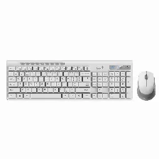 Kit Teclado Y Mouse Genius Slimstar 8230, Bluetooth 5.3, 2.4 Ghz, Inalambrico, Color Blanco