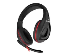 Audifonos Gaming Genius Hs-g560, Conectividad 3.5mm De 2m , Microfono Ajustable, Negro/rojo