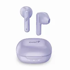 Audifonos Genius Ahs-m905bt, Bluetooth 5.3, Touch, Estuche De Carga, Morado