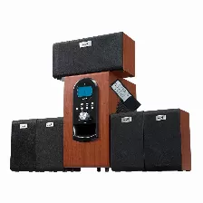 Sistema De Sonido 5.1ch Genius Sw-hf5.1 600 Ii, 200w Rms, Subwoofer 8 Pulgadas 75w, 3.5mm/rca, Madera