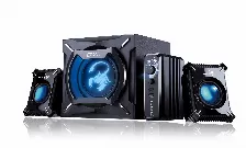 Bocinas Genius Gx Gaming Sw-g2.1 2000 Ii Con Subwoofer , Pc/tv, Controlador De Sonido, Led Azul, Negro