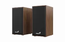 Bocinas Genius Sp-hf180 2.0 Canales, 6w, Color, Conexion 3.5mm, Usb Para Carga, Negro/madera