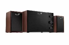 Bocinas 2.1ch Genius Sw-2.1 350, 15w Rms, Control De Volumen, Conectividad De Audio 3.5mm, Madera