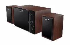 Bocinas 2.1ch Genius Sw-2.1 350, 15w Rms, Control De Volumen, Conectividad De Audio 3.5mm, Madera