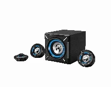 Bocinas Genius Sw-g2.1 1000 Con Subwoofer, 26w Rms, Conectividad De Audio 3.5mm, Rca, Incluye Control, Negro