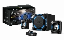 Bocinas Genius Gx Gaming Sw-g2.1 1200 Con Subwoofer, Conectividad De Audio 3.5mm De 1.5m, 36w Rms, Negro