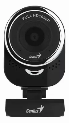 Webcam Genius Qcam 6000, Fhd 1080p, 360 Grados, Clip Para Monitor, Microfono, Usb, Negro