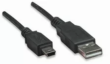 Cable Usb Manhattan 1m Usb Cable Transferencia De Datos 480 Mbit/s, Color Negro