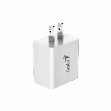 Cargador Genius Pd-20ac, 1 X Usb Tipo-c, 1 Puerto Usb-a 3.0, 20w, Color Blanco