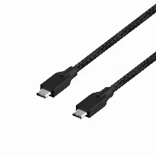 Cable Usb-c A Usb-c 3.0, Genius Acc-c2cc-3a. 60w, 5 Gbps, Negro