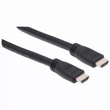 Cable Hdmi Manhattan Cable Hdmi De Alta Velocidad Con Ethernet, Para Pared, 10 M, Hdmi Tipo A (estándar), Hdmi Tipo A (estándar), 3d, 10.2 Gbit/s, Negro