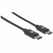 Cable Usb Manhattan Transferencia De Datos 480 Mbit/s, Color Negro