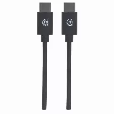 Cable Usb Manhattan Transferencia De Datos 480 Mbit/s, Color Negro