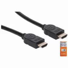 Cable Hdmi Manhattan Cable Hdmi De Alta Velocidad Con Canal Ethernet, Versión Premium, 5 M, Hdmi Tipo A (estándar), Hdmi Tipo A (estándar), 3d, 18 Gbit/s, Negro