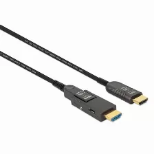 355698 Cable Hdmi Fibra Optica 50.0m Con Conector Desmontable