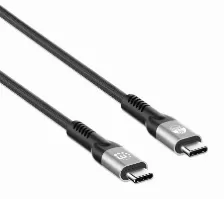 Cable Usb Manhattan 356374 Transferencia De Datos 40000 Mbit/s, Color Negro