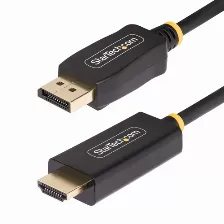 Adaptador De Vídeo Startech.com Cable Adaptador Displayport A Hdmi De 1m - 4k 60hz Con Hdr - Cable Dp A Hdmi 2.0b - Convertidor Activo De Video - Convertidor Displayport A Hdmi, 1 M, Displayport, Hdmi Tipo A (estándar), Macho, Macho, Derecho