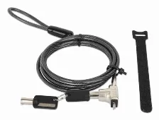 Cable Antirrobo Manhattan Candado De Seguridad Nano Para Laptop, Con Llave Candado Antirrobo Para Laptop, Dos Llaves Incluidas, Cable De Acero De 1.5 M (5 Pies), Cubierta De Pvc Negra Traslúcida, P...