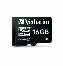 Memoria Microsd Hc Verbatim, Premium 16gb, Clase 10, U1, 80mbps, Uso Rudo