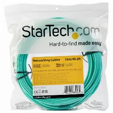 Cable Startech.com Cable De 15 M De Fibra óptica Dúplex Multimodo Om4 Lc A Lc, 15 M, Om4, Lc, Lc