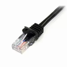 Cable De Red Startech.com Cable De 1m Negro De Red Fast Ethernet Cat5e Rj45 Sin Enganche - Cable Patch Snagless, 1 M, Cat5e, U/utp (utp), Rj-45, Rj-45, Negro